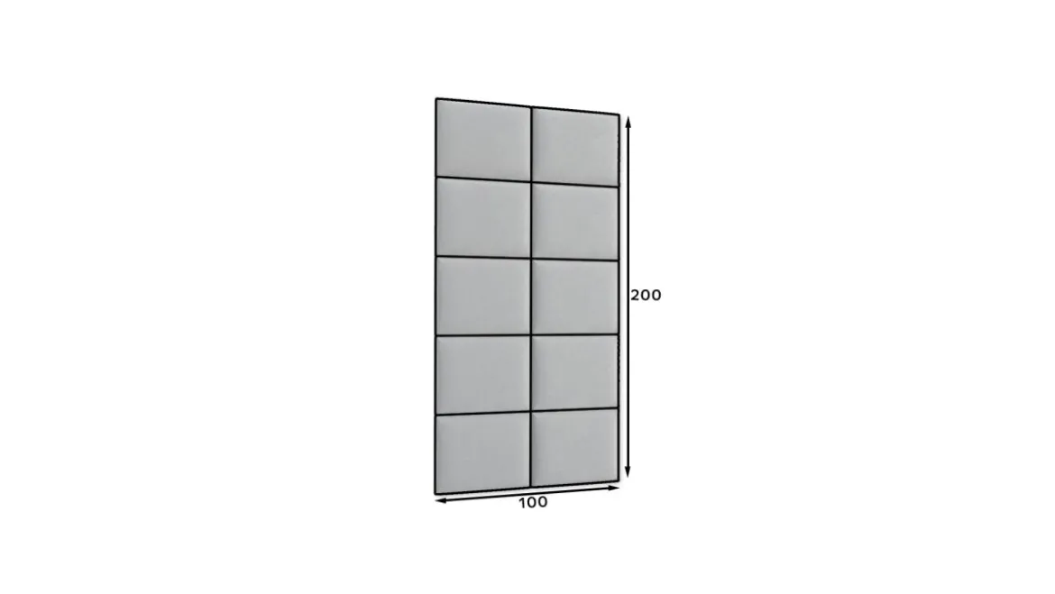 Gepolstertes Wandpaneel - Set Samt 100x200 cm