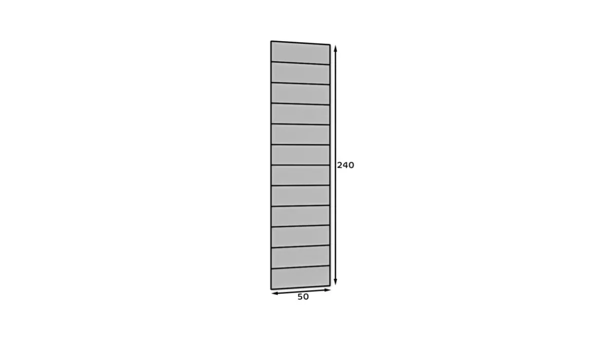 Gepolstertes Wandpaneel - Set Samt 50x240cm