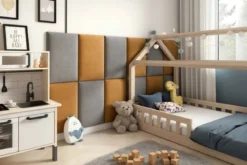 Gepolstertes Wandpaneel - Set Samt 180x100 cm