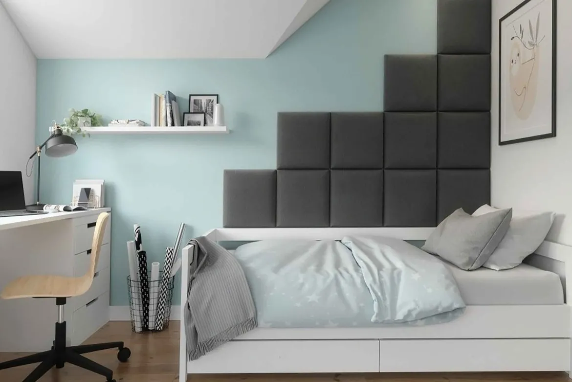 Gepolstertes Wandpaneel - Set Samt 200x160 cm