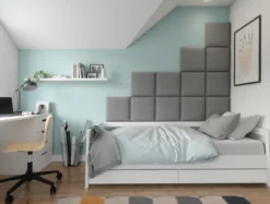 Gepolstertes Wandpaneel - Set Samt 200x160 cm