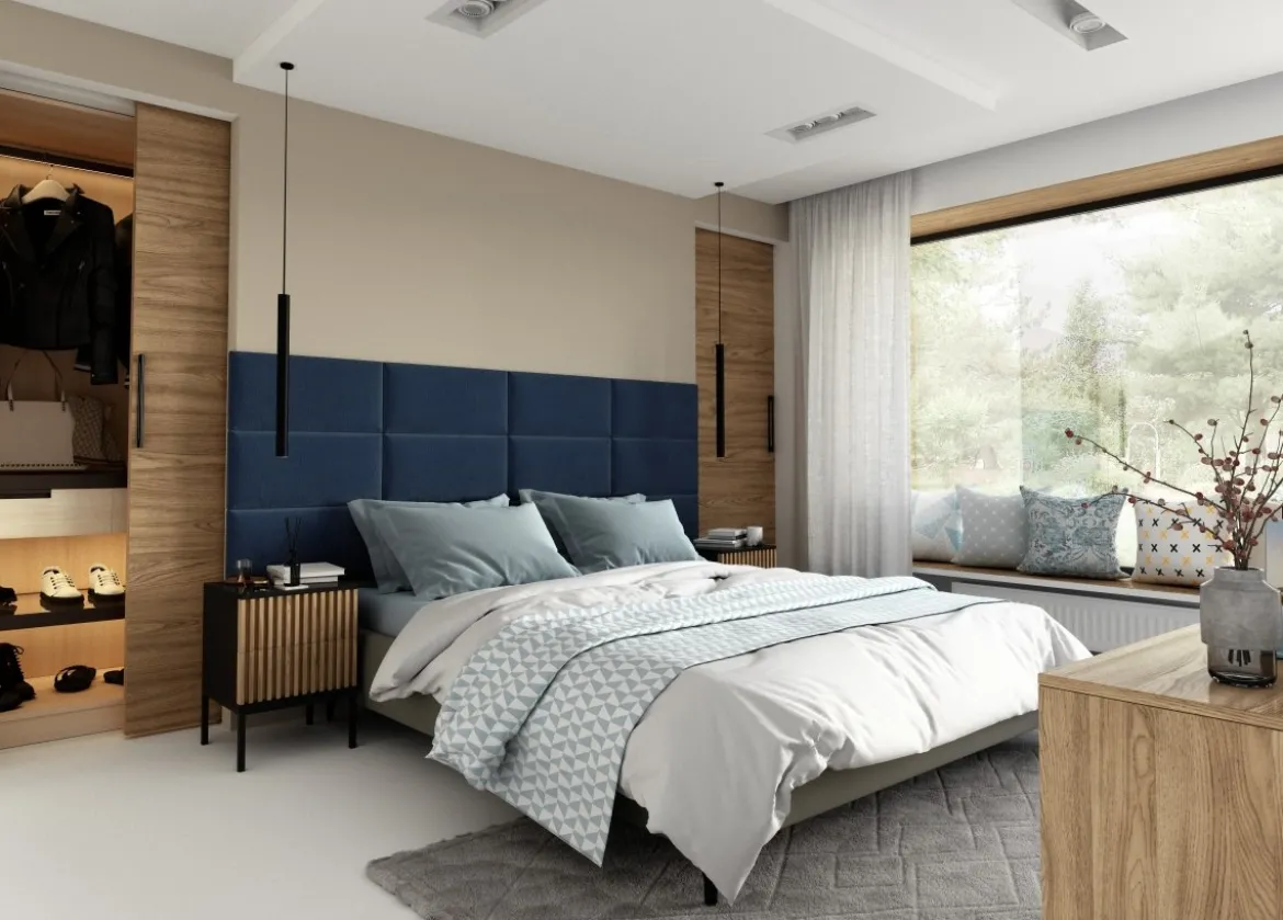 Gepolstertes Wandpaneel - Set Samt 240x90 cm