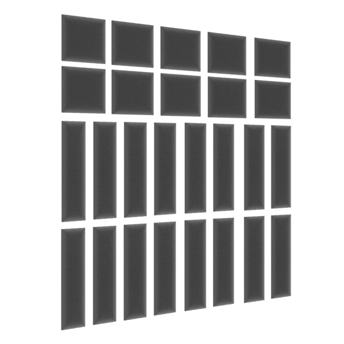Gepolstertes Wandpaneel - Set Samt 120x195 cm