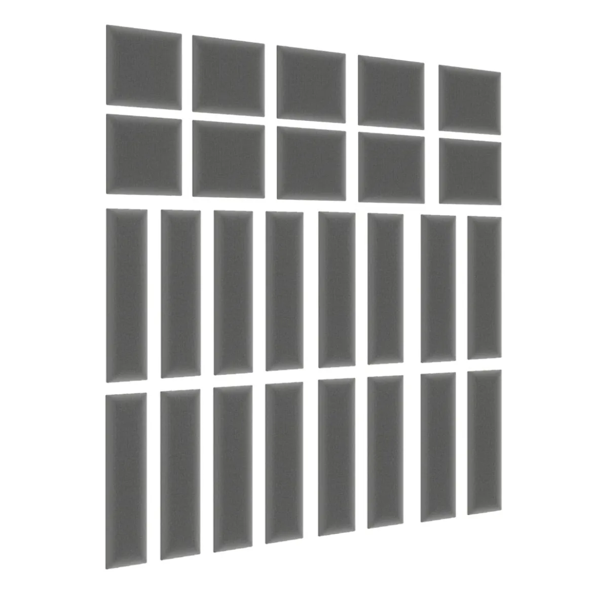 Gepolstertes Wandpaneel - Set Samt 120x195 cm