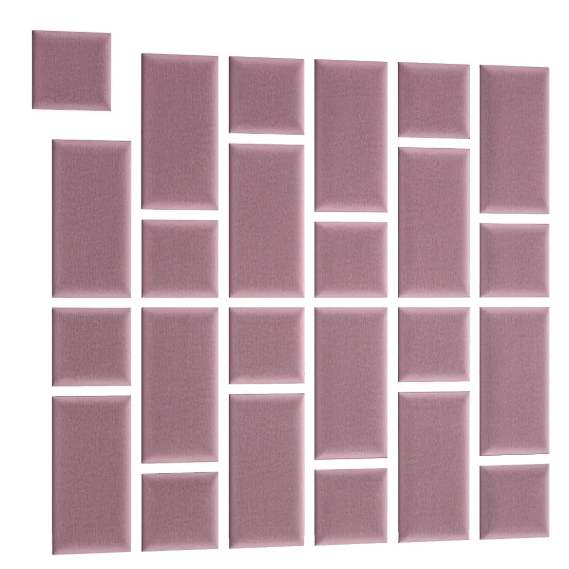 Gepolstertes Wandpaneel - Set Samt 180x180 cm
