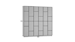 Gepolstertes Wandpaneel - Set Samt 180x180 cm