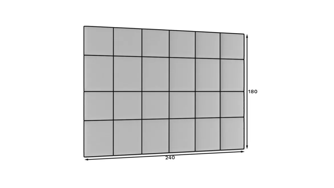 Gepolstertes Wandpaneel - Set Samt 240x180 cm