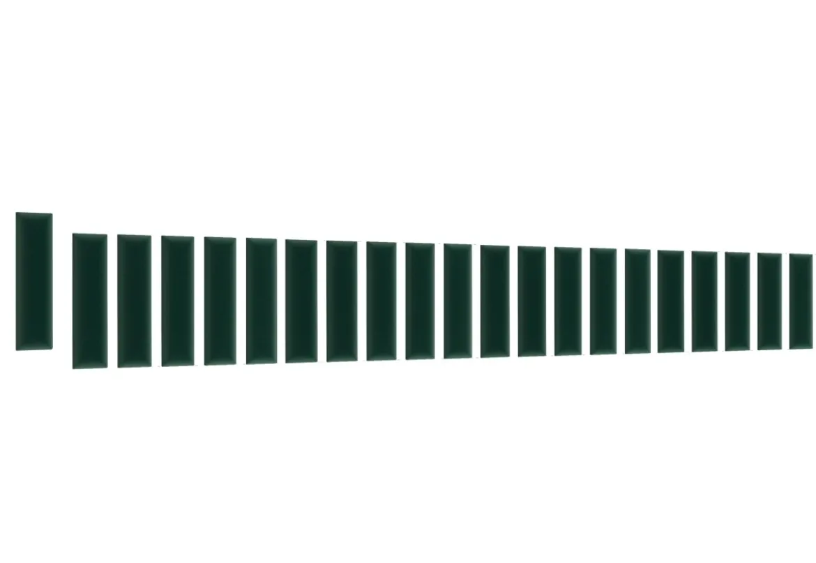 Gepolstertes Wandpaneel - Set Samt 210x90x60 cm