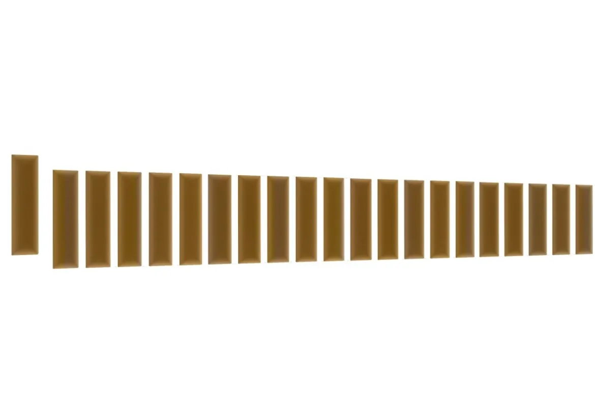 Gepolstertes Wandpaneel - Set Samt 210x90x60 cm