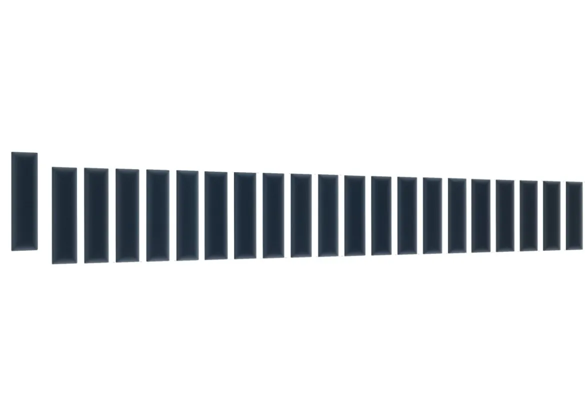 Gepolstertes Wandpaneel - Set Samt 210x90x60 cm