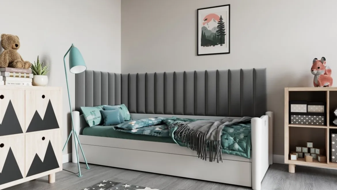 Gepolstertes Wandpaneel - Set Samt 210x90x60 cm