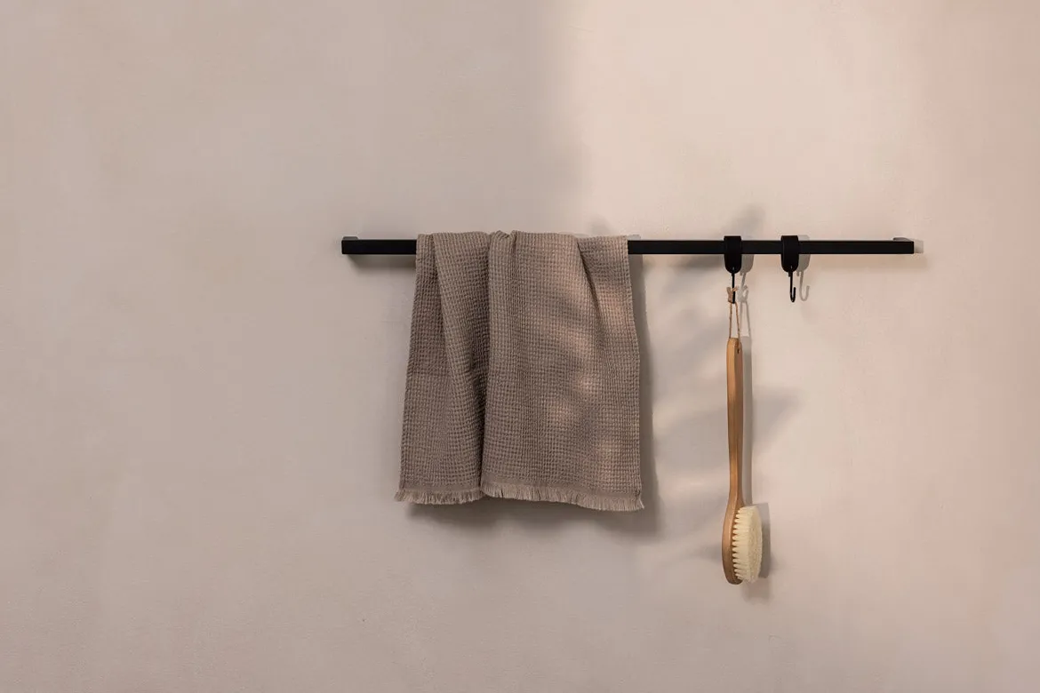 Handtuchhalter Vana – minimalistisch, rund oder eckig, drei Breiten