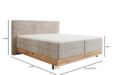 Holzbett/Boxspringbett Nero mit Stauraum in Cord