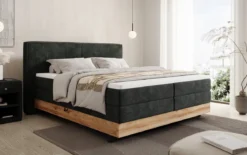 Holzbett/Boxspringbett Nero mit Stauraum in Cord