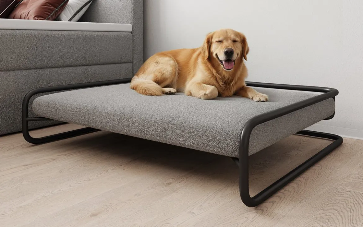 Hundebett Arlo 80 × 100 cm in Bouclé