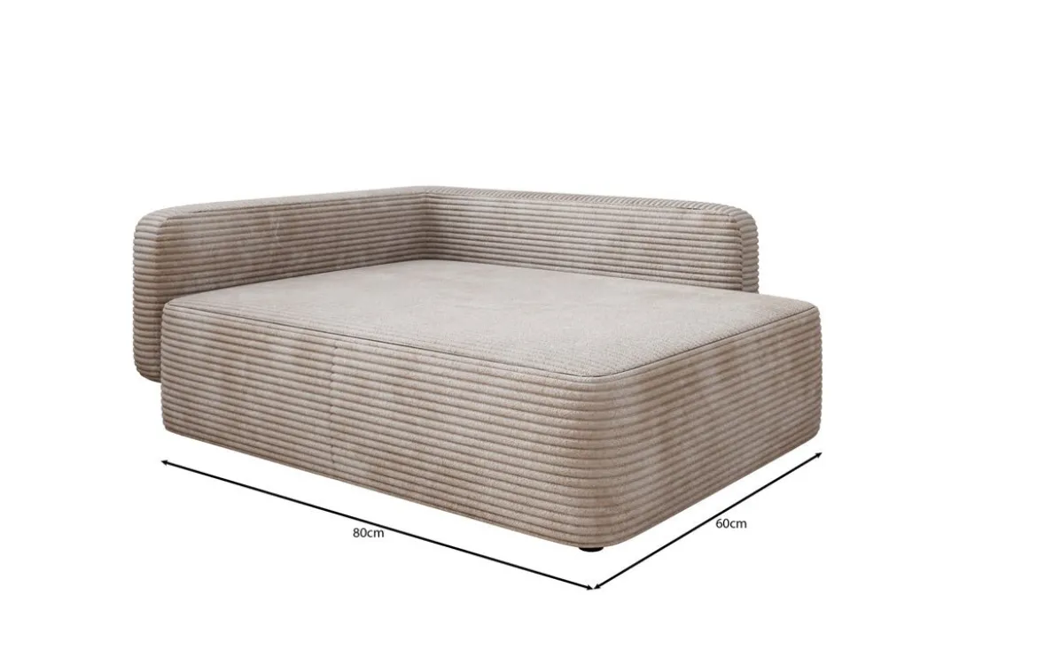Hundebett BelloCouch 80 × 60 cm in Cord