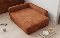 Hundebett BelloCouch 80 × 100 cm in Cord