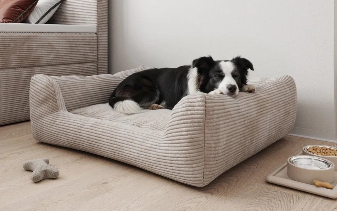Hundebett Cosmo 120 × 80 cm in Cord