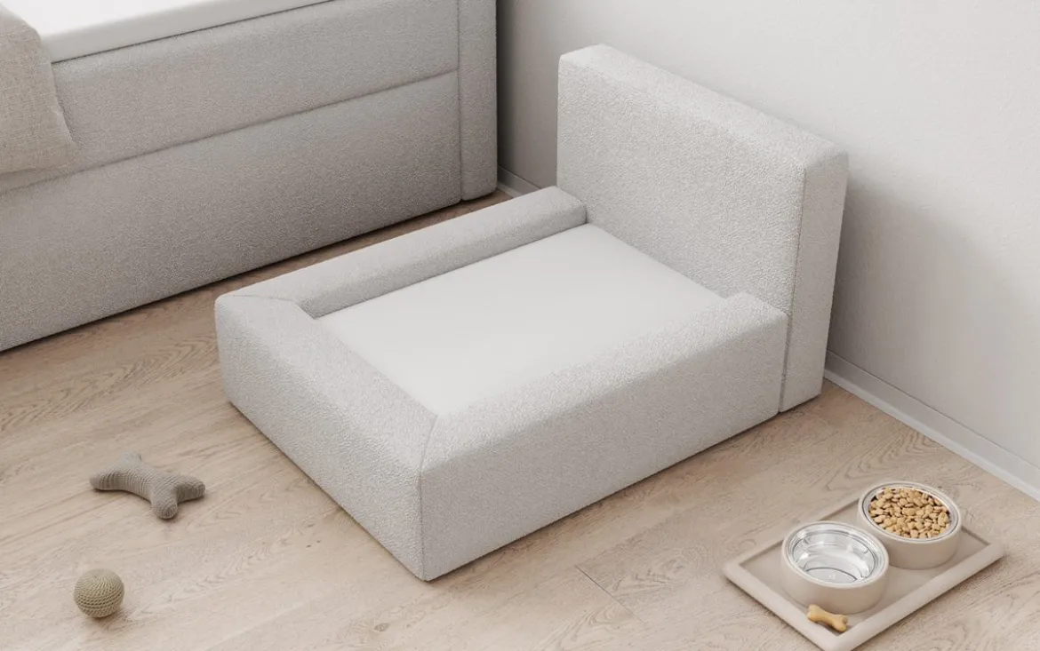 Hundebett LupoLounge 80 × 60 cm in Bouclé