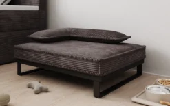 Hundebett Milo – 80×60 cm mit Cordbezug & Metallrahmen