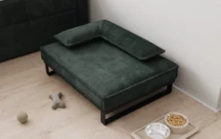 Hundebett Milo – 80×60 cm mit Cordbezug & Metallrahmen