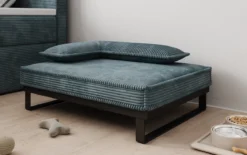 Hundebett Milo – 80×60 cm mit Cordbezug & Metallrahmen