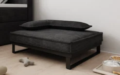 Hundebett Milo – 80×60 cm mit Cordbezug & Metallrahmen