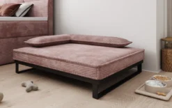 Hundebett Milo – 80×100 cm mit Cordbezug & Metallrahmen