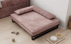 Hundebett Milo – 80×100 cm mit Cordbezug & Metallrahmen