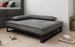Hundebett Milo – 80×100 cm mit Cordbezug & Metallrahmen