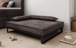 Hundebett Milo – 80×100 cm mit Cordbezug & Metallrahmen