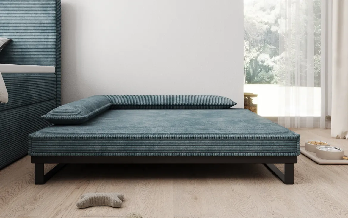 Hundebett Milo – 100x120 cm mit Cordbezug & Metallrahmen