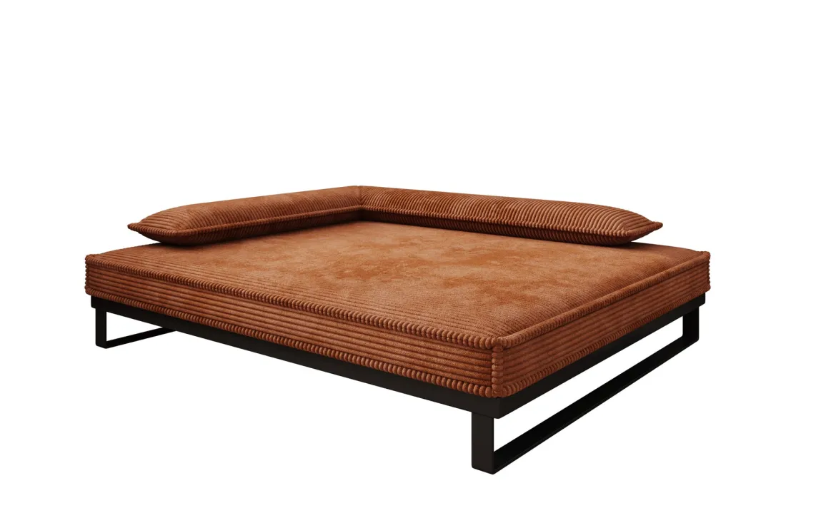 Hundebett Milo – 100x120 cm mit Cordbezug & Metallrahmen
