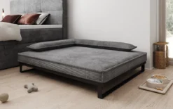 Hundebett Milo – 100x120 cm mit Cordbezug & Metallrahmen