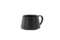 Kaffeetassen Black Swan - 2er-Set aus schwarzem Porzellan