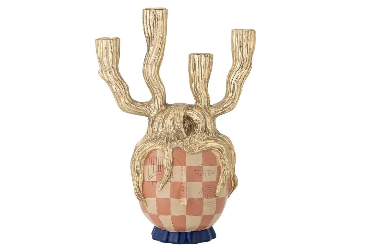 Kerzenhalter Aurex – Polyresin in Goldoptik