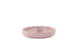 Kerzenhalter Betty - Ø13 cm aus Steingut in Hellrosa
