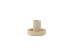 Kerzenhalter Cocobello - Ø11 cm aus Color Clay in Beige oder Weiß