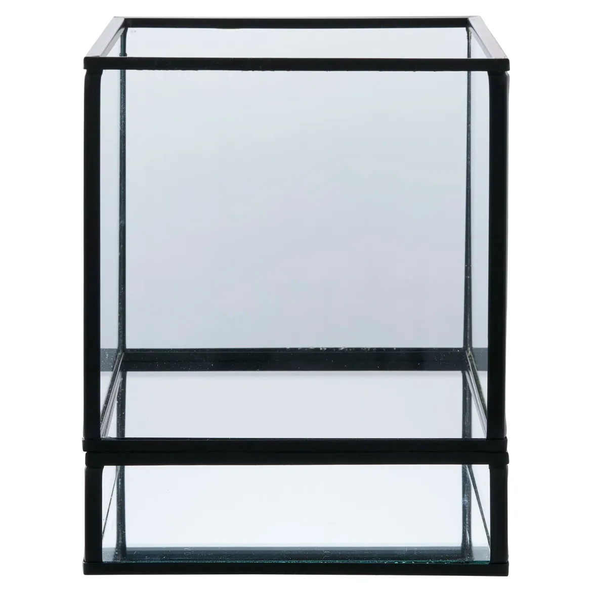 Kerzenhalter „Ferro Glas“ – Metall & Glas in Schwarz