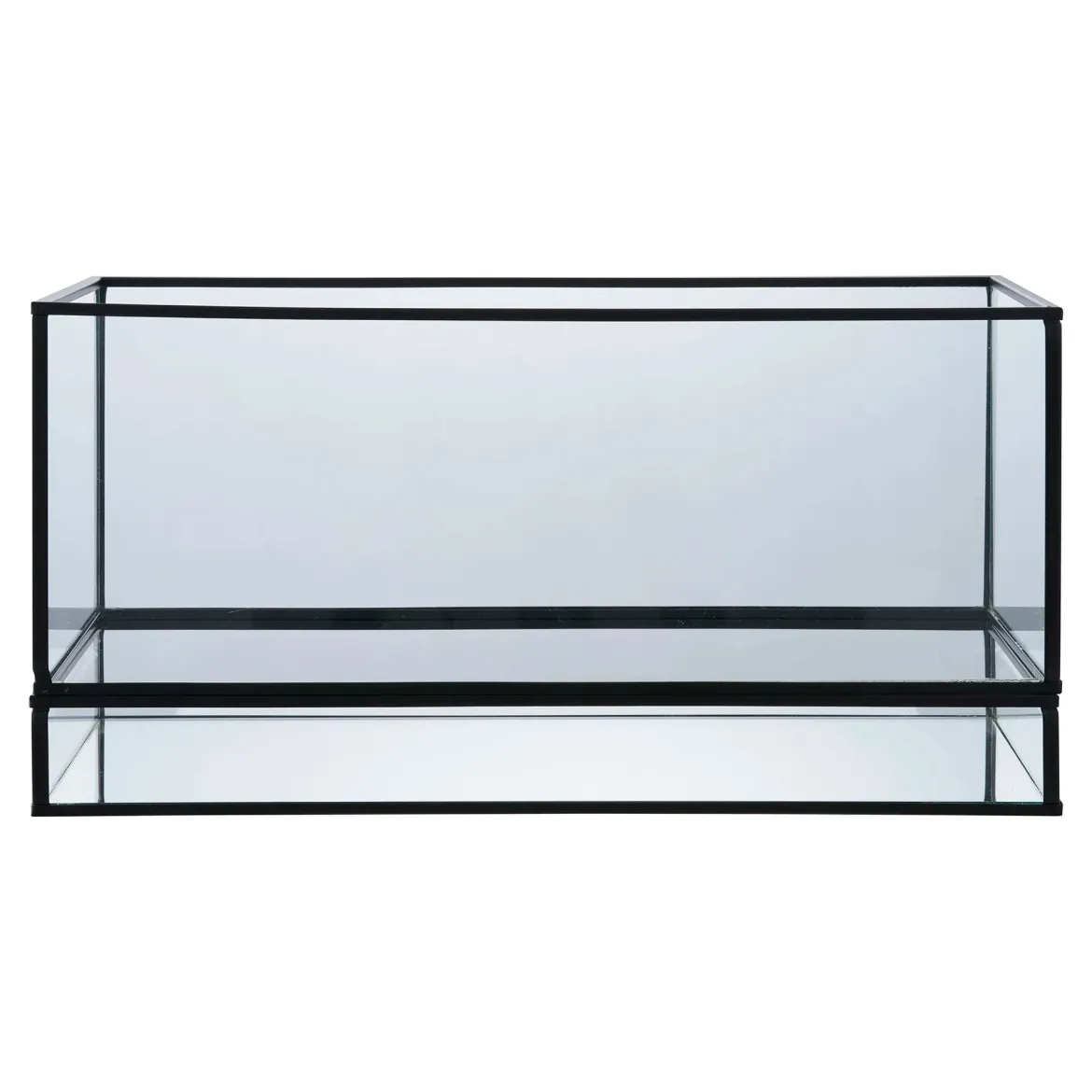 Kerzenhalter „Ferro Recta“ – Metall & Glas in Schwarz