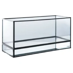 Kerzenhalter „Ferro Recta“ – Metall & Glas in Schwarz