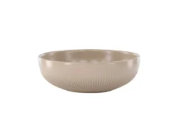 Kerzenhalter Milica - Ø18 cm aus Steinzeug in Beige