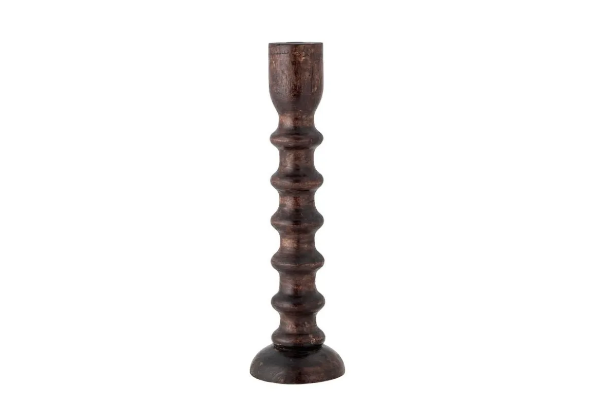 Kerzenhalter „Nerik“ – Mango-Holz in Braun