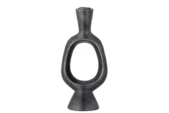 Kerzenhalter Noah – schwarzes Polyresin mit roher Metalloptik