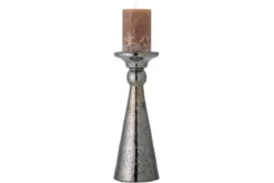 Kerzenhalter Noam – schwarze Keramik mit metallischer Glasur