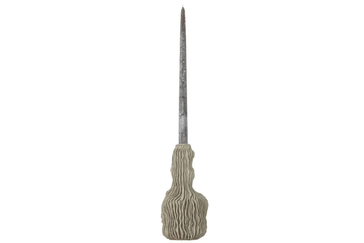 Kerzenhalter Nora – Graues Polyresin