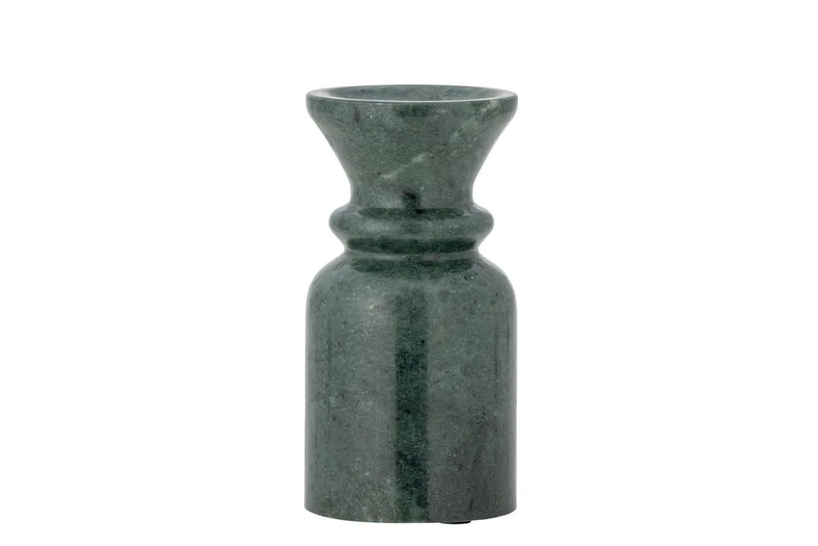 Kerzenhalter Saskia – grüner Marmor mit polierter Oberfläche