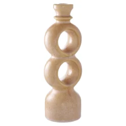 Kerzenhalter-Set „Anello Duo“ – Keramik in Braun
