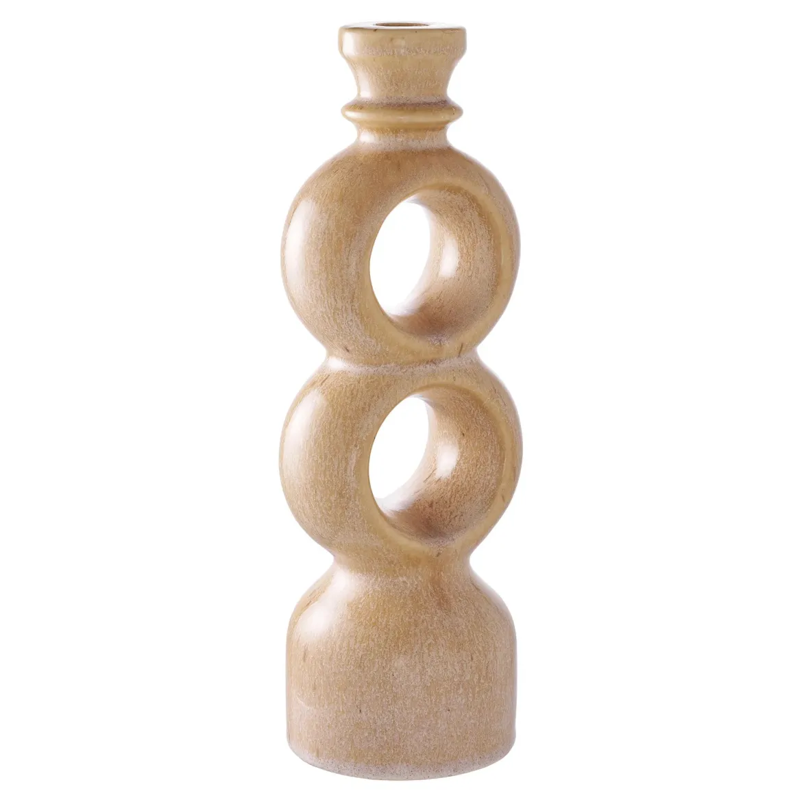 Kerzenhalter-Set „Anello Duo“ – Keramik in Braun