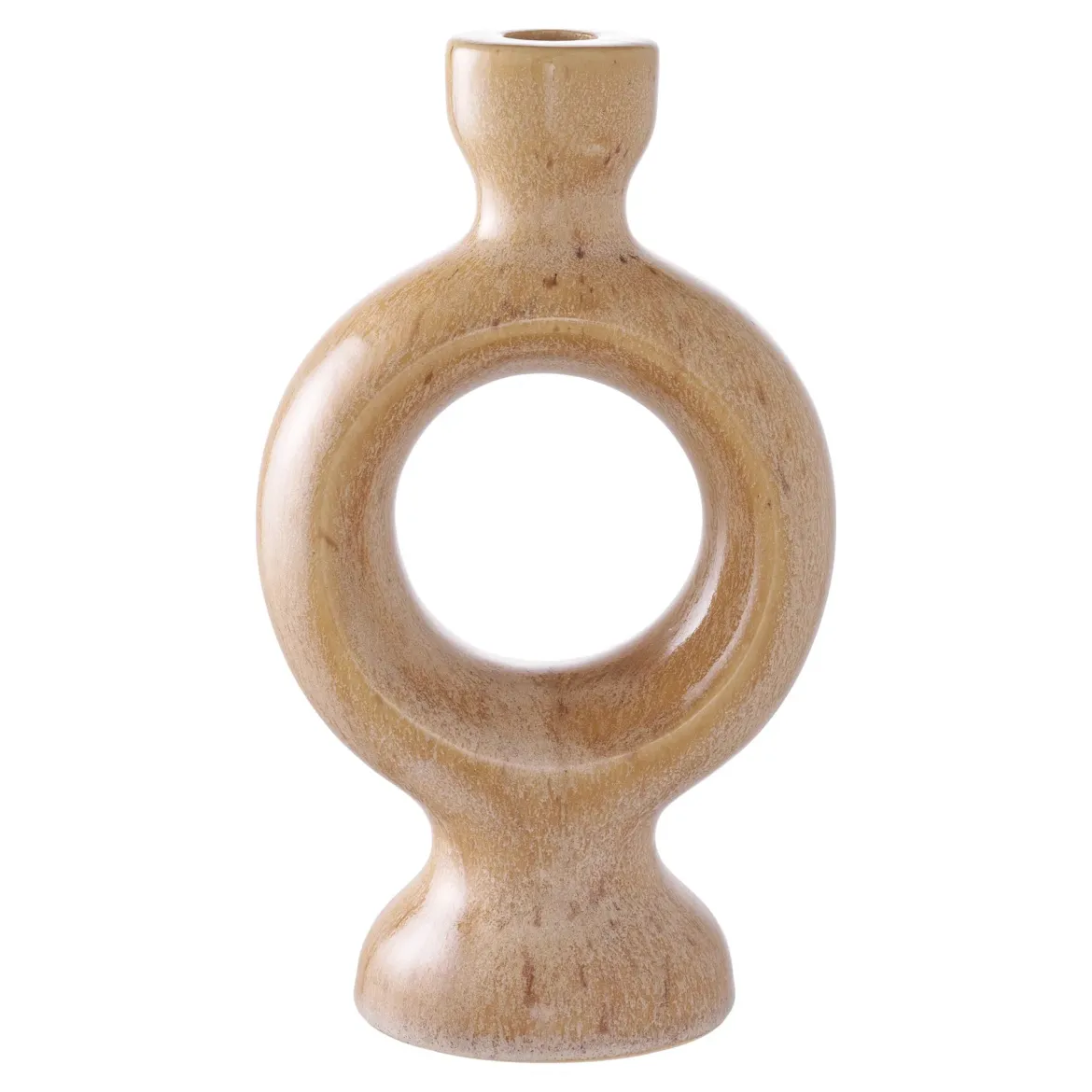 Kerzenhalter-Set „Anello Duo“ – Keramik in Braun
